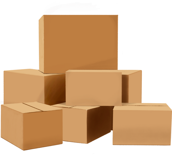 Delivery and shipping carton package. brown cardboard boxes